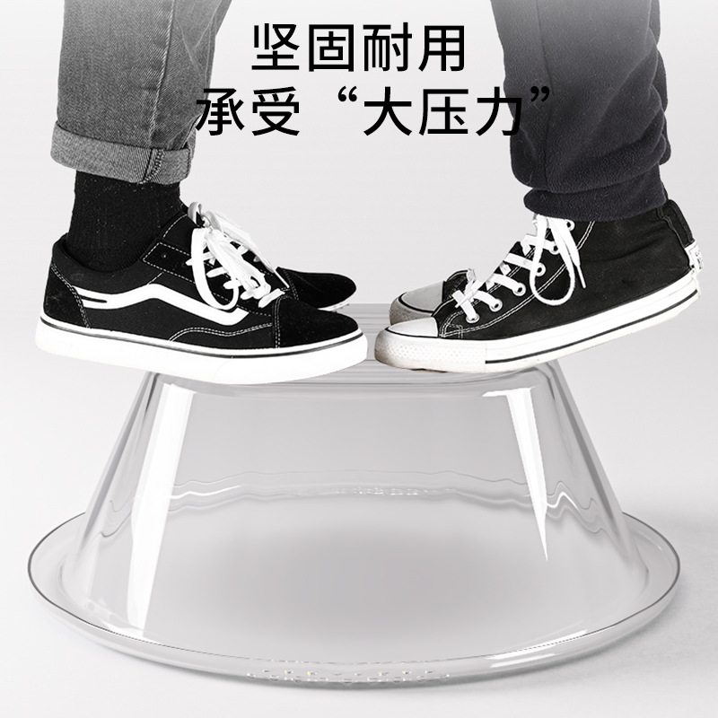 女生透明洗臉盆加厚家用大號洗衣盆洗菜盆塑料盆子洗腳盆嬰兒小盆