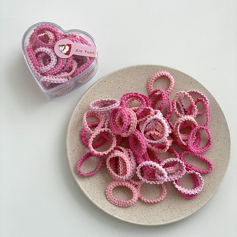 Bebés color caramelo de alta elasticidad pulgar anillo de cabello de niñas adornamiento de cabello de dopamina no daña banda de goma de cabello