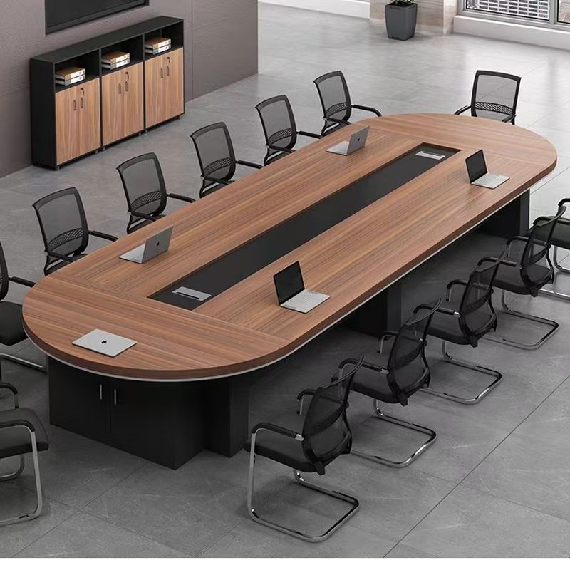 Desk Oval Conference Table Long Table Simple Modern Large Conference Room Negotiation Table and Chair Combination Office Furniture
