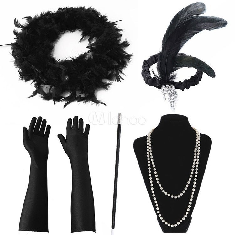 1920S European and American Style Women's Accessory Set: Headpiece, Headband, Hairband