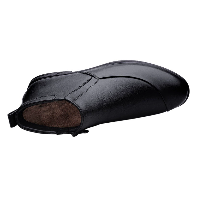 Мужские кожаные ботинки на осень-зиму 2024 с флисовой подкладкой, мужские ботинки челси средней высоты, модные рабочие ботинки для активного отдыха