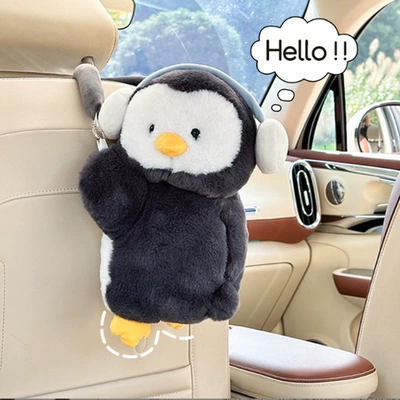 Car seat back tissue box, Car tissue box/set - ly-rabbit-fur-penguin-tissue-box