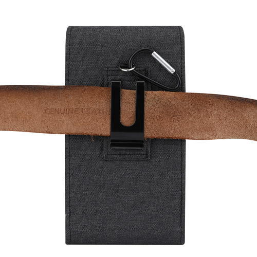 Suitable for 15Pro Oxford cloth waist bag mobile phone leather case Samsung flip nylon cloth double layer bag universal protective cover