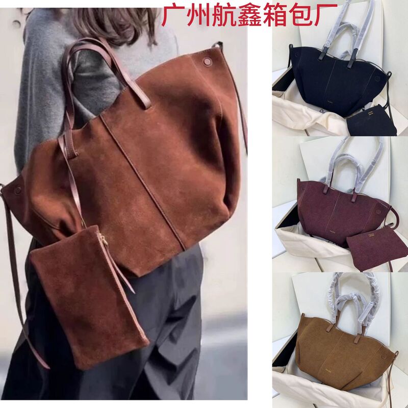 Cross-Border Exclusive Polene Wings Bag Frosted Suede Cyme Shopping Bag Handbag Tote Bag