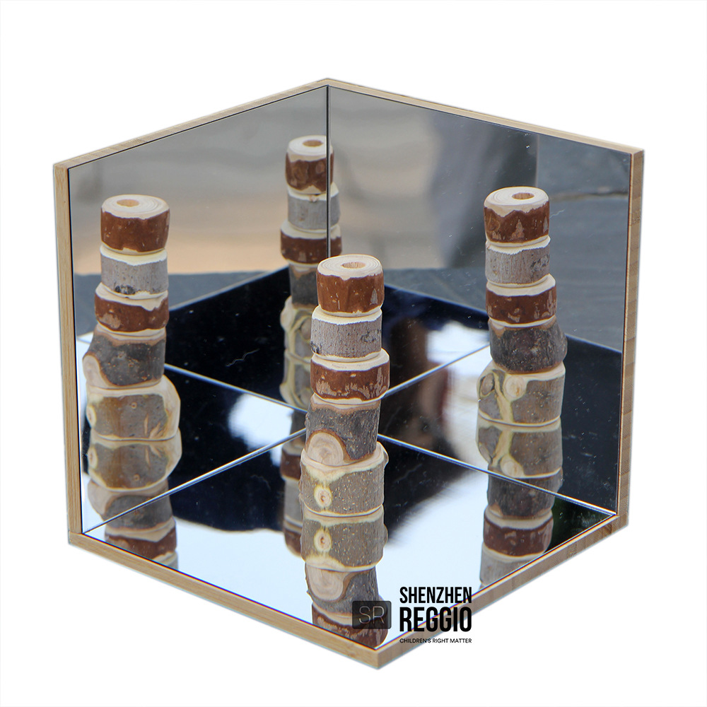 Reggio Right-Angle Mirror Science Area Kindergarten Multi-Angle Observation Toy Teaching Aids Open-Ended Materials Educational