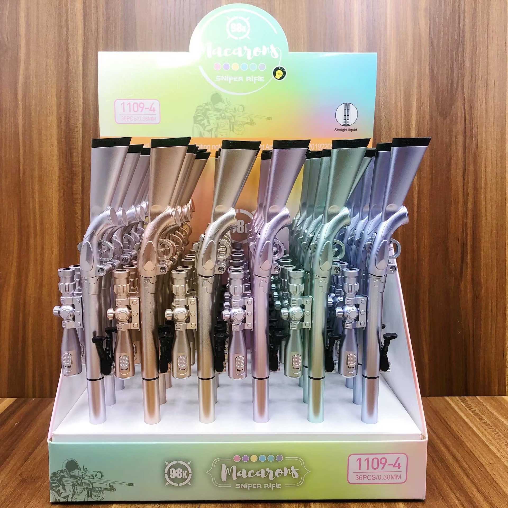 98k chicken sniper rifle gel pen upgraded toy gun with light direct liquid smooth gel pen 36 a box