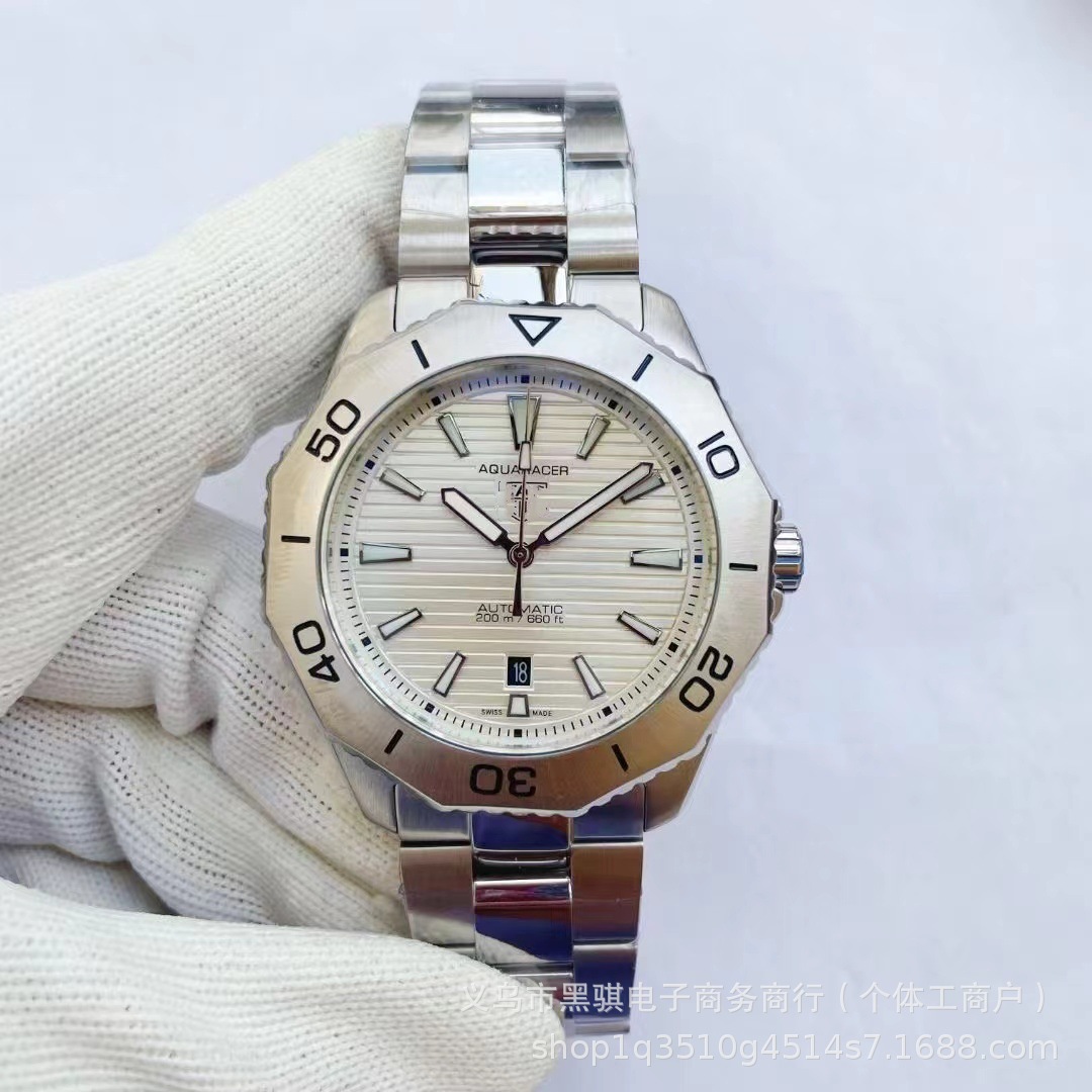 2025高品质自动机械外贸男士不锈钢带日历三针TA-G男士腕表时尚