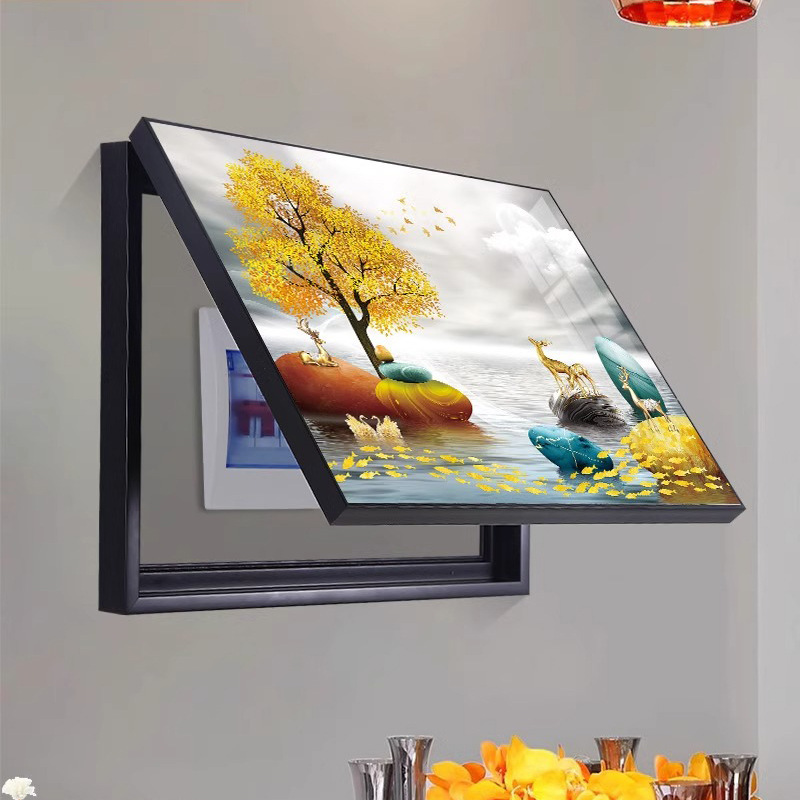 Modern Light Luxury Electric Meter Box Decorative Painting, No-Drill Living Room Distribution Box Main Switch Cover Painting, Circuit Breaker Box, Weak Current Box Modern Light Luxury Electric Meter Box Decorative Painting, No-Drill Living Room Distribution Box Main Switch Cover Painting, Circuit Breaker Box, Weak Current Box