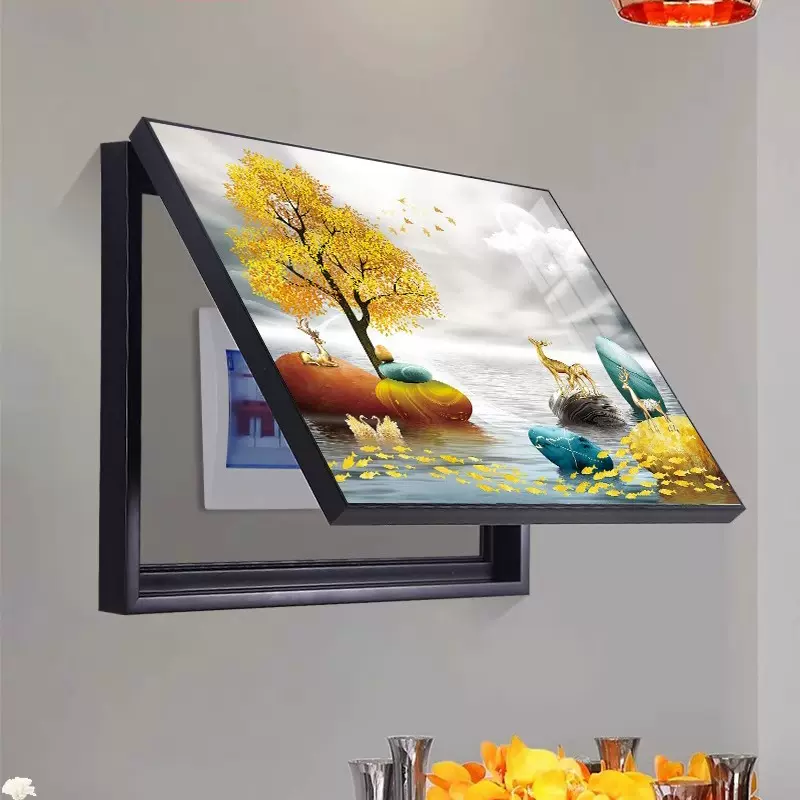 现代轻奢电表箱装饰画免打孔客厅配电箱总开关遮挡画电闸箱弱电箱