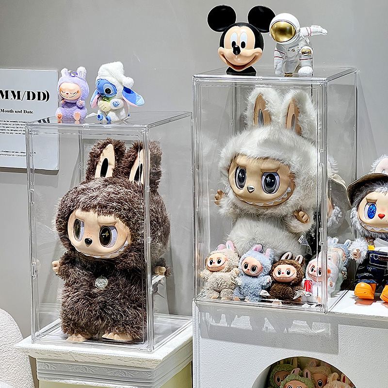 バブルマートラブブZIMOMO透明ディスプレイボックスビニール人形磁気防塵ボックスに適しています。|undefined