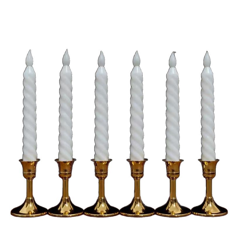 Velas electrónicas 6 nuevas bodas románticas de hotel luces de vela atmósfera decoración lámparas de prop largas luces de simulación LED image 5