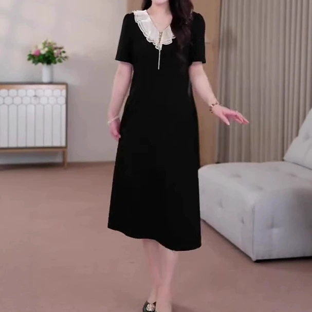 Летнее платье 2025 года, новая мода, высококачественный легкий люкс, дизайнерский стиль, женское платье для похудения, плюс размер, повседневная одежда для женщин