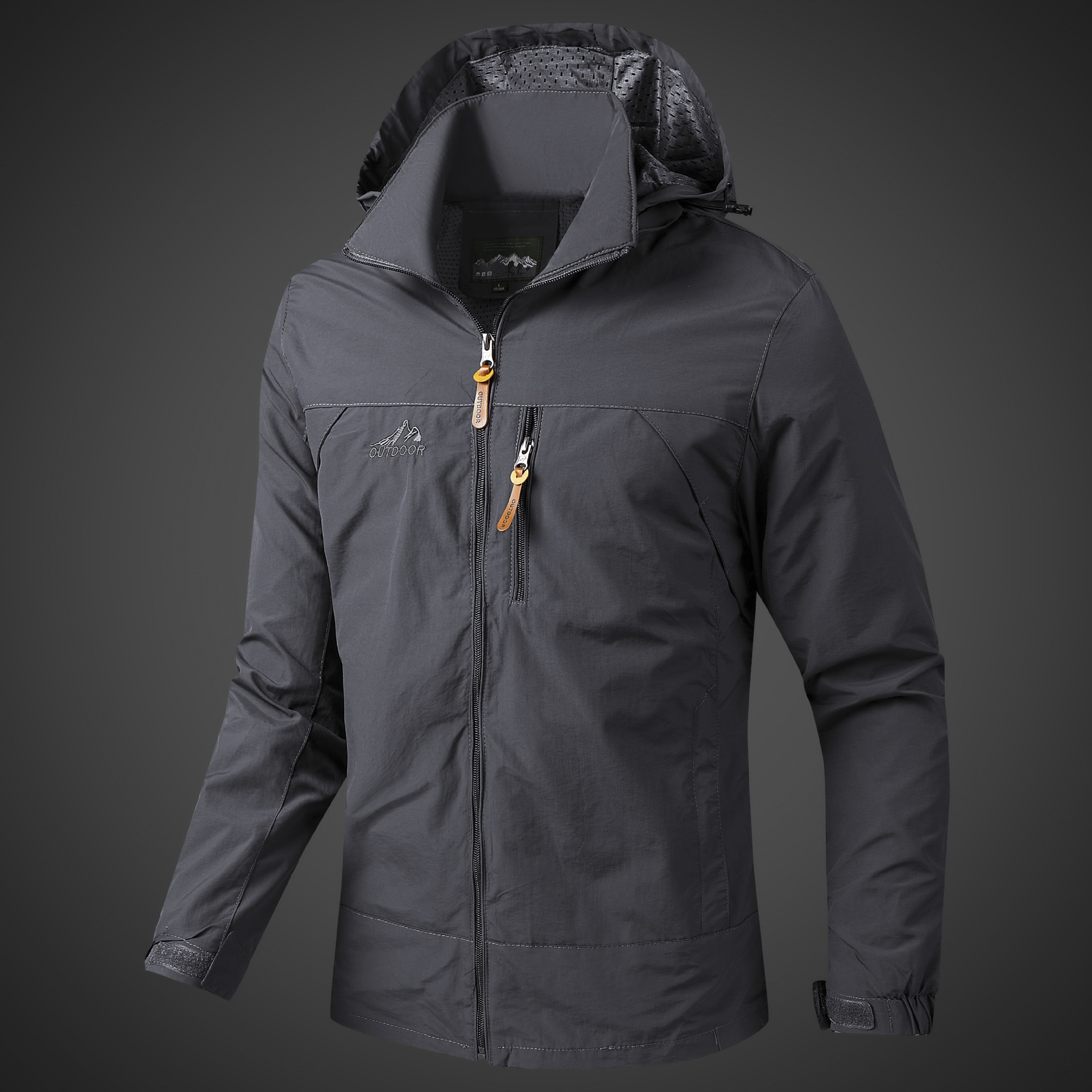 Cross-Border European and American Fashion Outdoor Casual Waterproof Jacket with Detachable Breathable Lightweight Windbreaker Customization