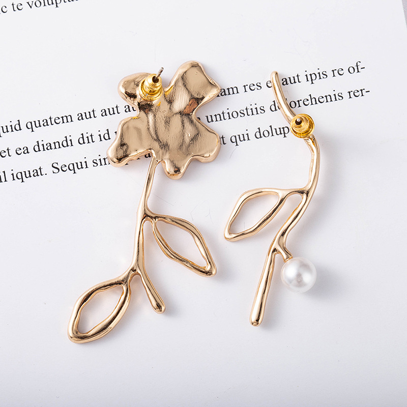 Boucles D&#39;oreilles Asymétriques En Argent display picture 6