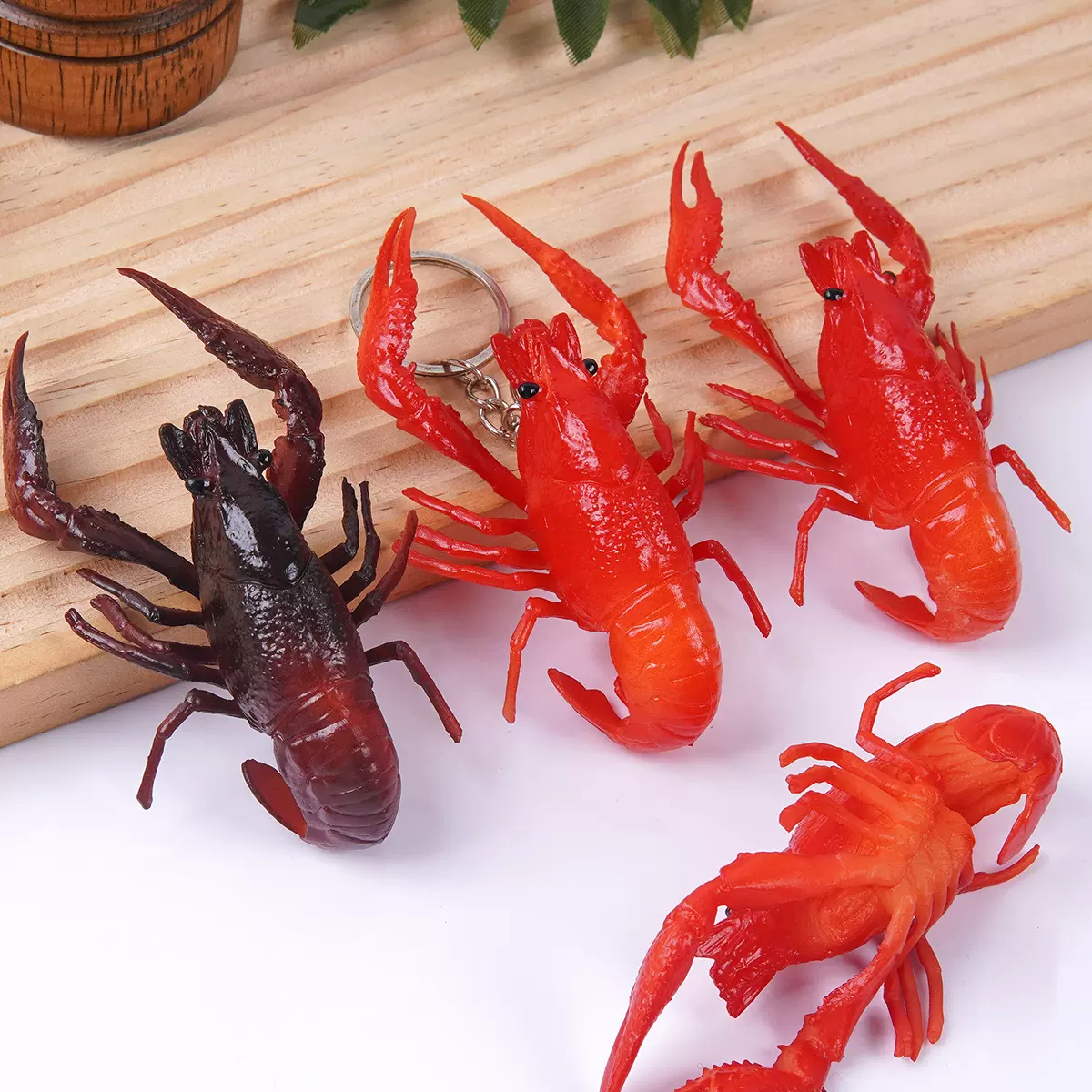 PVC仿真海鲜小龙虾模型假菜品红烧龙虾夜宵摆摊道具整蛊娱乐玩具