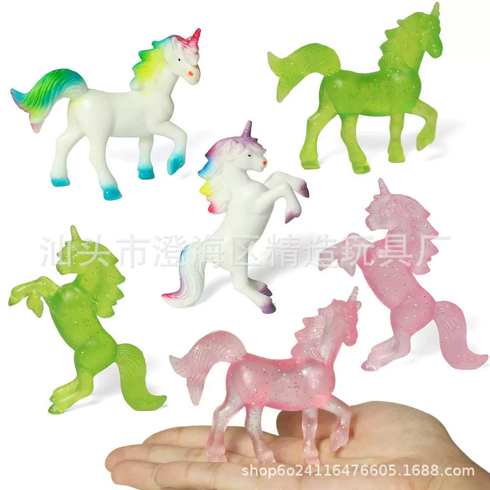 儿童仿真实心玩具动物模型神话传说神马天马独角兽小飞马摆件批发