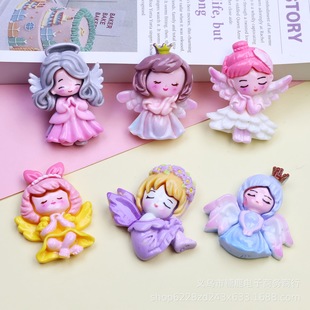 Cartoon angel god girl resin accessories cream glue phone case keychain east and west hair accessories material wholesale
