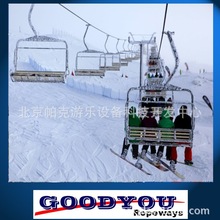 固定抱索和脱挂式室内外滑雪场2-4人吊椅式索道缆车