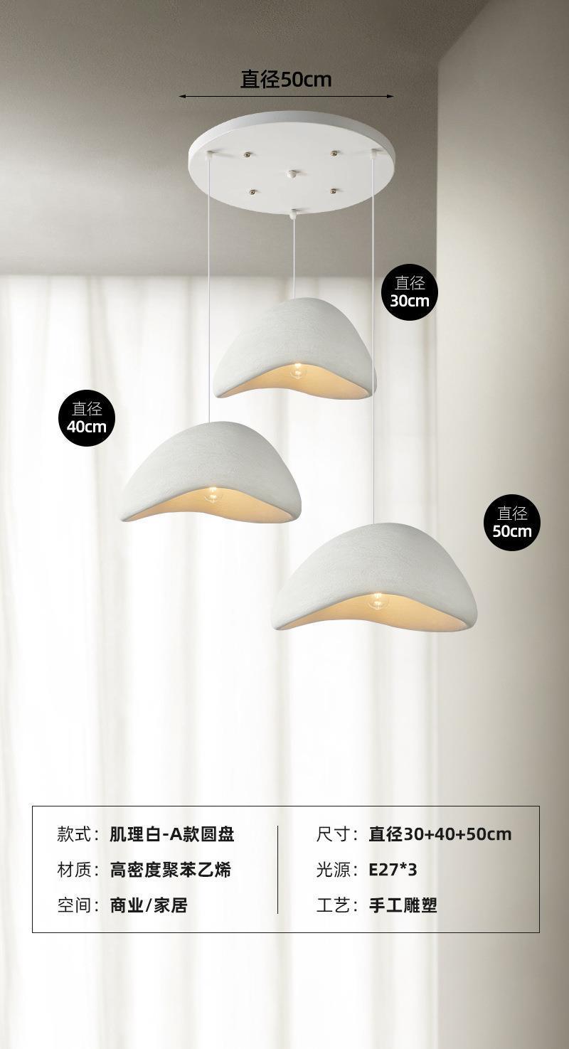 Bar, tienda de ropa personalizada, diseño silencioso, lámpara de viento, lámpara de vivienda, iluminación, lámpara de viento, crema, lámpara de candelabro de tres cabezas, restaurante