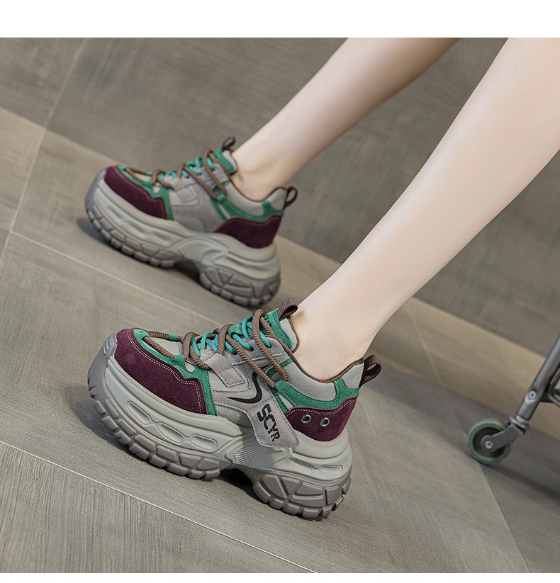 Giày sneaker nữ chunky đế dày phong cách retro, tăng chiều cao, phối màu vintage — Cam 5021, Xanh dương 5021, Tím 5021 chi tiết 20