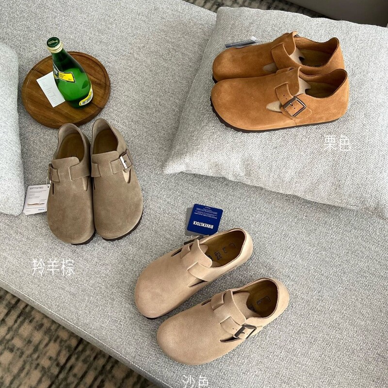 Henan Sangpo Thick-Soled, Height-Increasing, Closed-Toe Birkenstock-Style Women's Slip-On Casual Shoes Henan Sangpo Thick-Soled, Height-Increasing, Closed-Toe Birkenstock-Style Women's Slip-On Casual Shoes