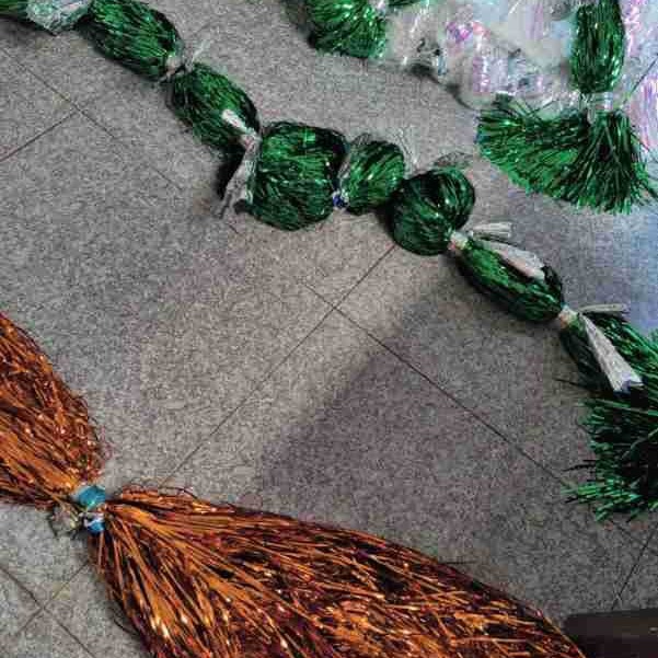 浅铜红色玫瑰金亮丝咖啡色亮箔丝彩条虹色金属纤维反光裁切丝线