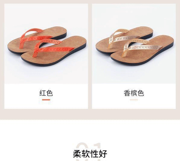Dép lê nữ quai ngang đế bệt thoáng khí phong cách Hàn Quốc đi ngoài trời mùa hè — Màu cam, Màu vàng chi tiết 6