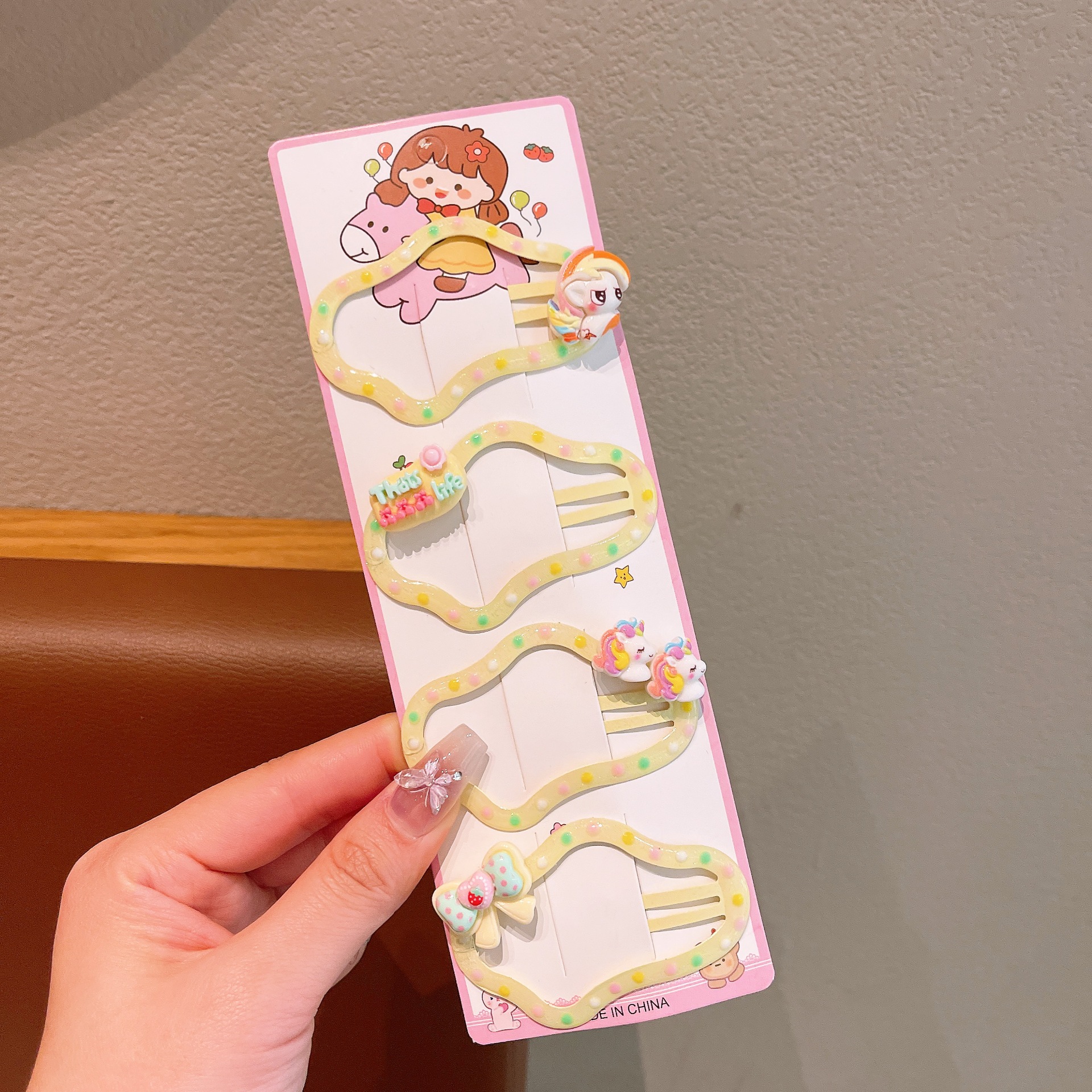 Niños BB lindos clips de cabello nubes gradientes Sanli Chica clips laterales de la cabeza de la niña pequeña clips de cabello