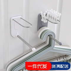 Ideal Joy Upgrade Space-saving Invisible Clothes Rack Storage Strong Adhesive Hook Waterproof Waterproof Wall Mount Bracket Stainless Steel