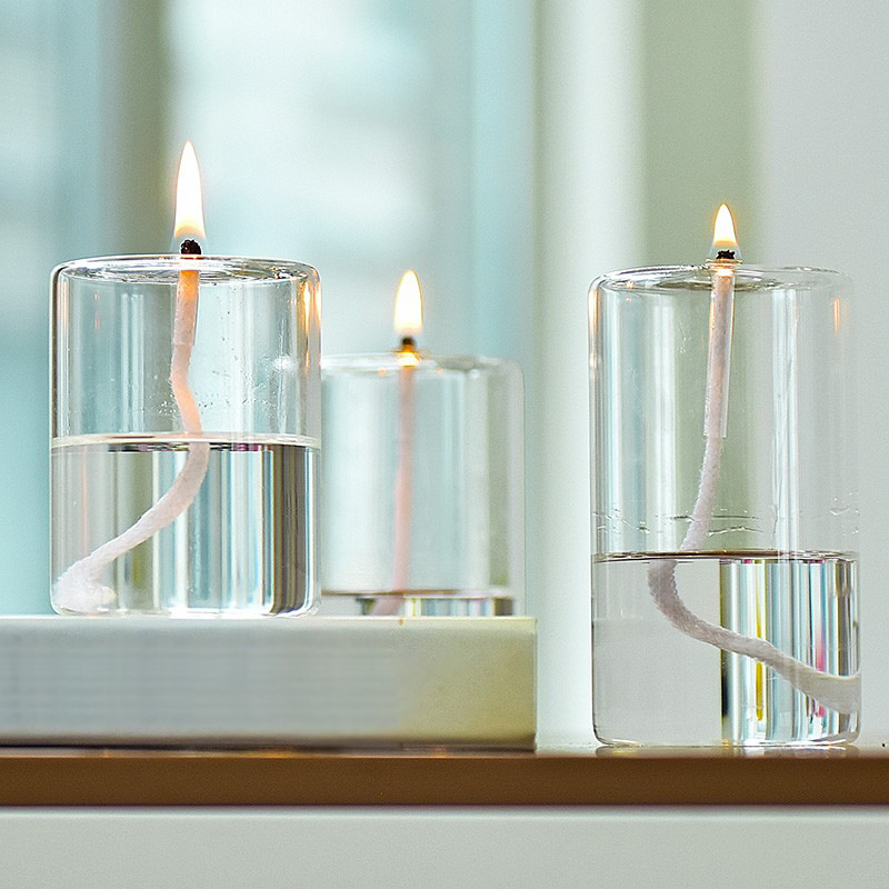 Creativo transparente hecho a mano de cristal candelabro lámpara aceite Decorativo Europeo decoración del hogar venta al por mayor fábrica