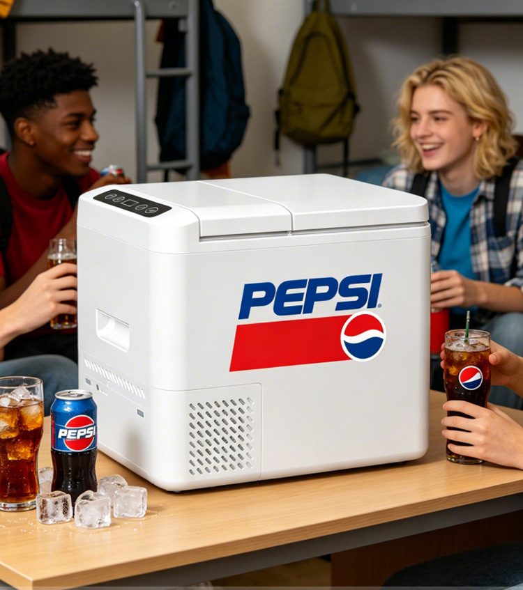 Pepsi car refrigerator 12v24v mini fridge for home use, small freezer for dormitory, single-person refrigeration and freezing