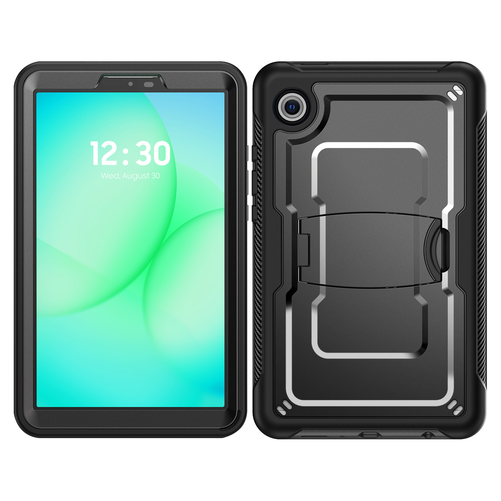 Suitable for Samsung A11 Honeycomb Large Bracket Black Strap Tpe/Pc Bracket Silicone Mobile Phone Case Anti-Fall Protective Cover