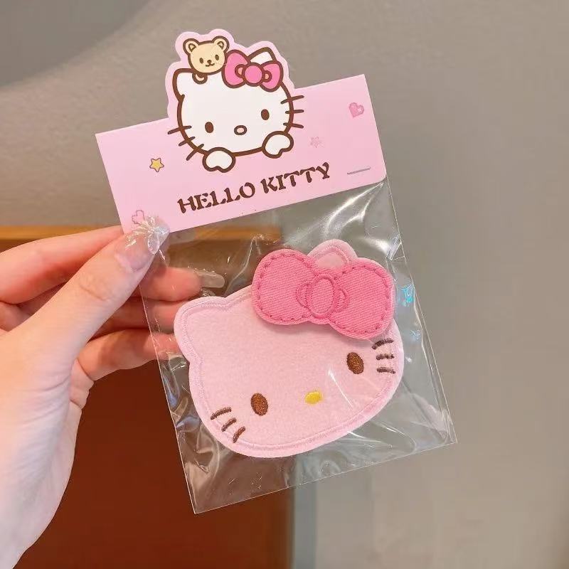 かわいいリボンキティ猫の髪の毛ベルクロ甘い女の子の額前髪ヘアピンヘアピン子供用帽子|undefined