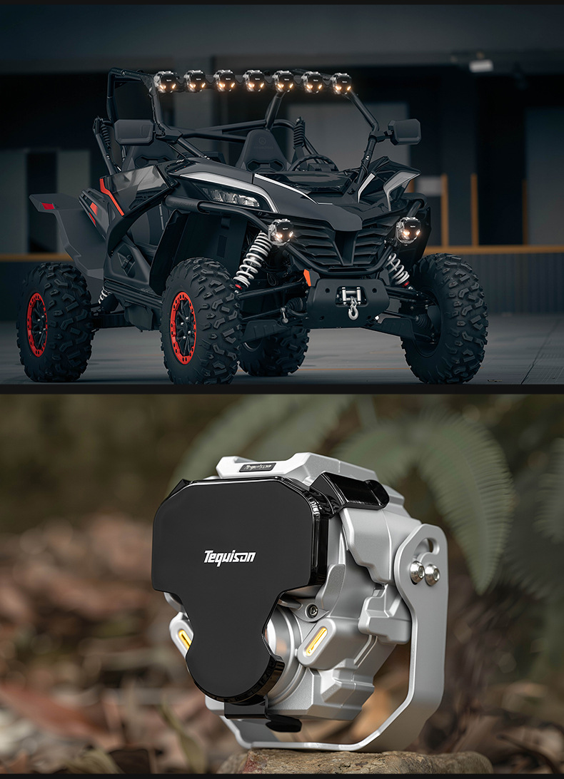 Tequison high-power clover-shaped spotlights for off-road vehicles, A-pillar guards, modified auxiliary spotlights