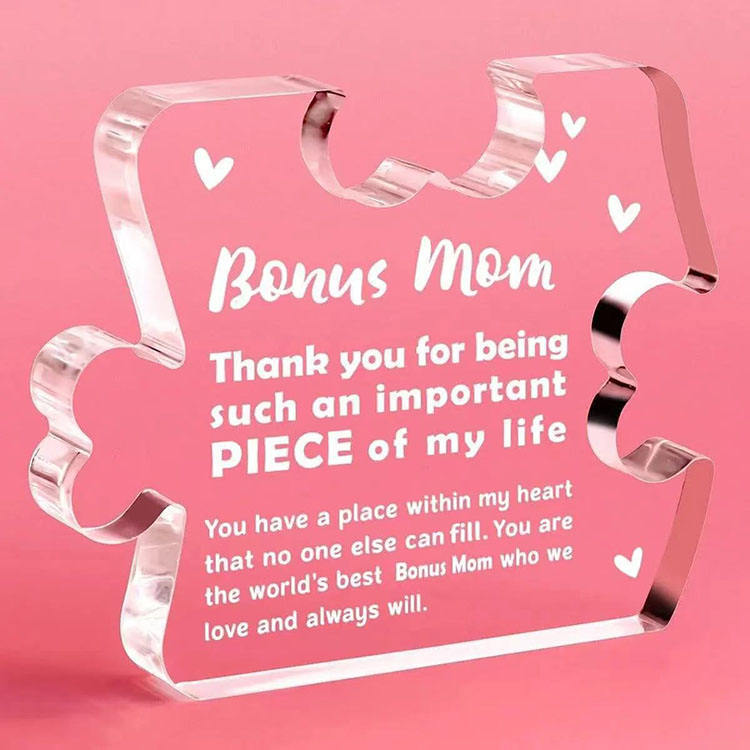Cross-border acrylic custom puzzle stand custom Mother's Day gift ornament home office desktop decoration