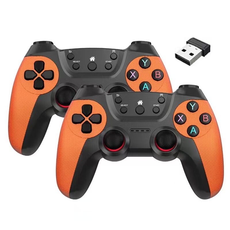 2.4Gワイヤレスゲームコントローラー、Android PCTVコンピューターテレビ用、2人用1対2コントローラーの国境を越えた特別供給|undefined
