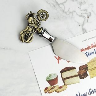 Wholesale bronze motorcycle cheese knife cheese knife bread slice stainless steel meal knife butter knife knife and fork set