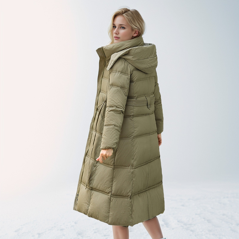 Women's Winter Coat Thickened Warm Cotton Jacket With Waist Detail_voghion.com