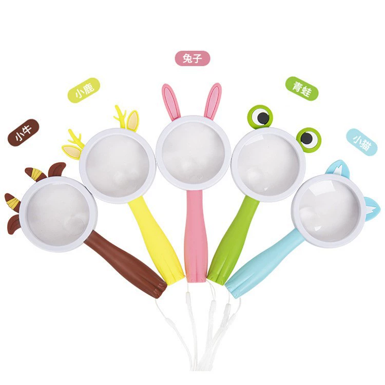 Детская портативная мультяшная увеличительное стекло с защитой от падения, детский сад, научный эксперимент, игрушка, Детский милый подарок