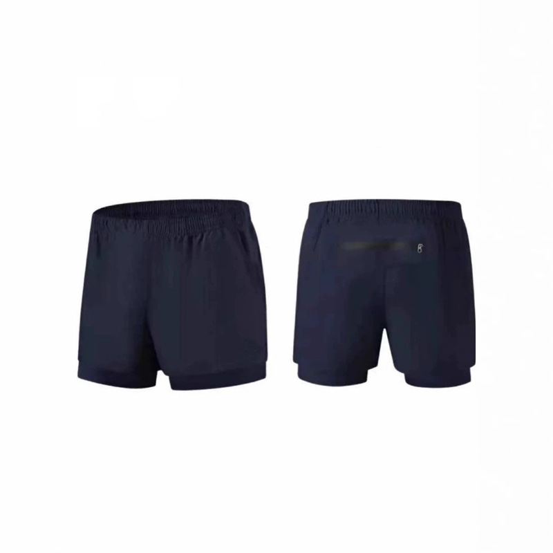 Cross-Border Men's Large Size Sports Shorts, Double-Layered with Zipper, Basketball Training Shorts, Outdoor Running, Quick-Drying, Cheap