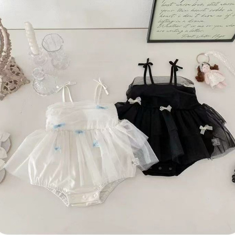 Falda de gasa con tirantes para bebés, falda de pedo, tesoro femenino, vestido de luna llena, vestido de un año, vestido de una pieza, vestido de gasa con tirantes, vestido de verano