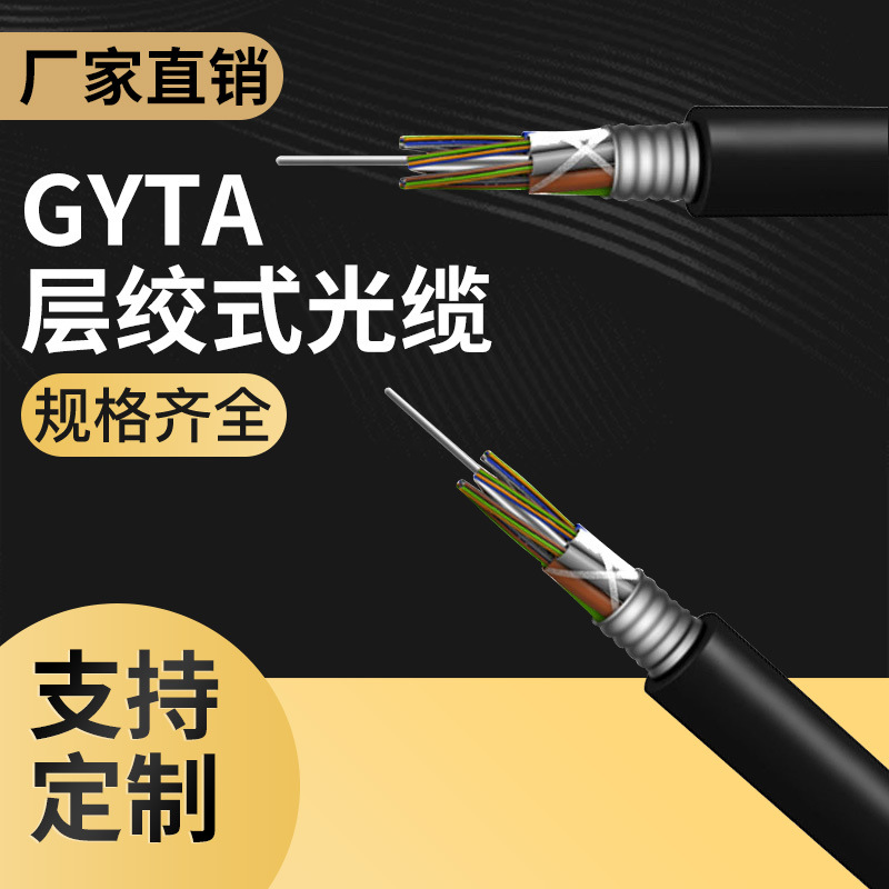 GYTA层绞式铠装光缆4芯8芯12芯24芯48芯单模多模厂家批发直供