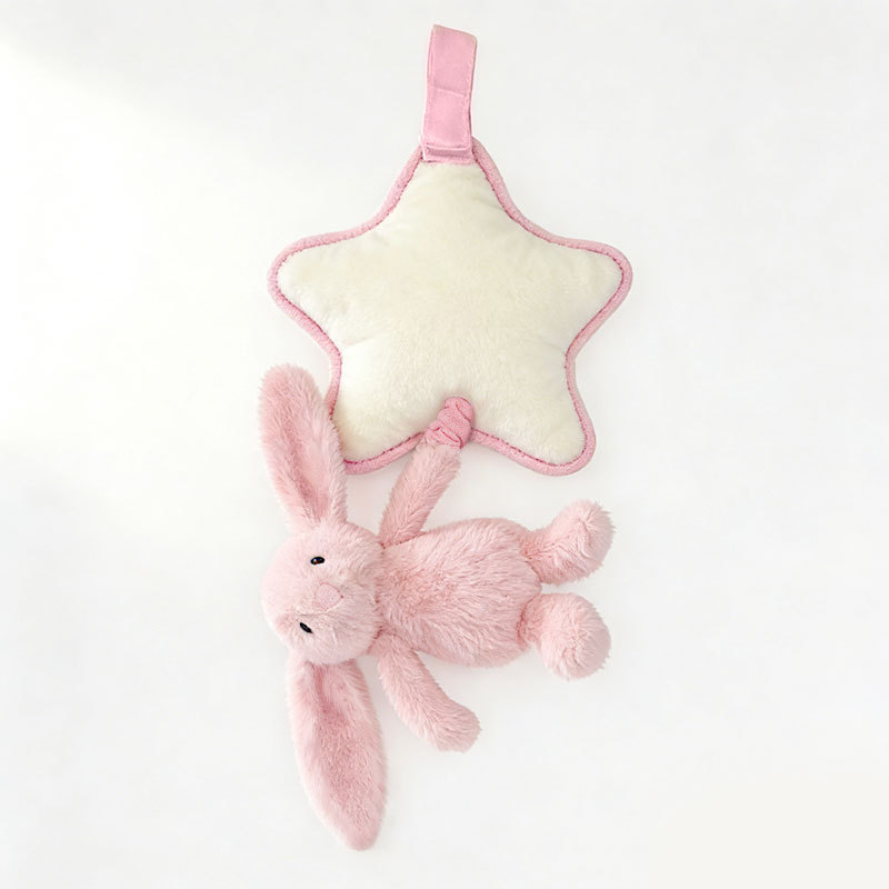 꽃무늬 베드벨 핑크 토끼【45cm】