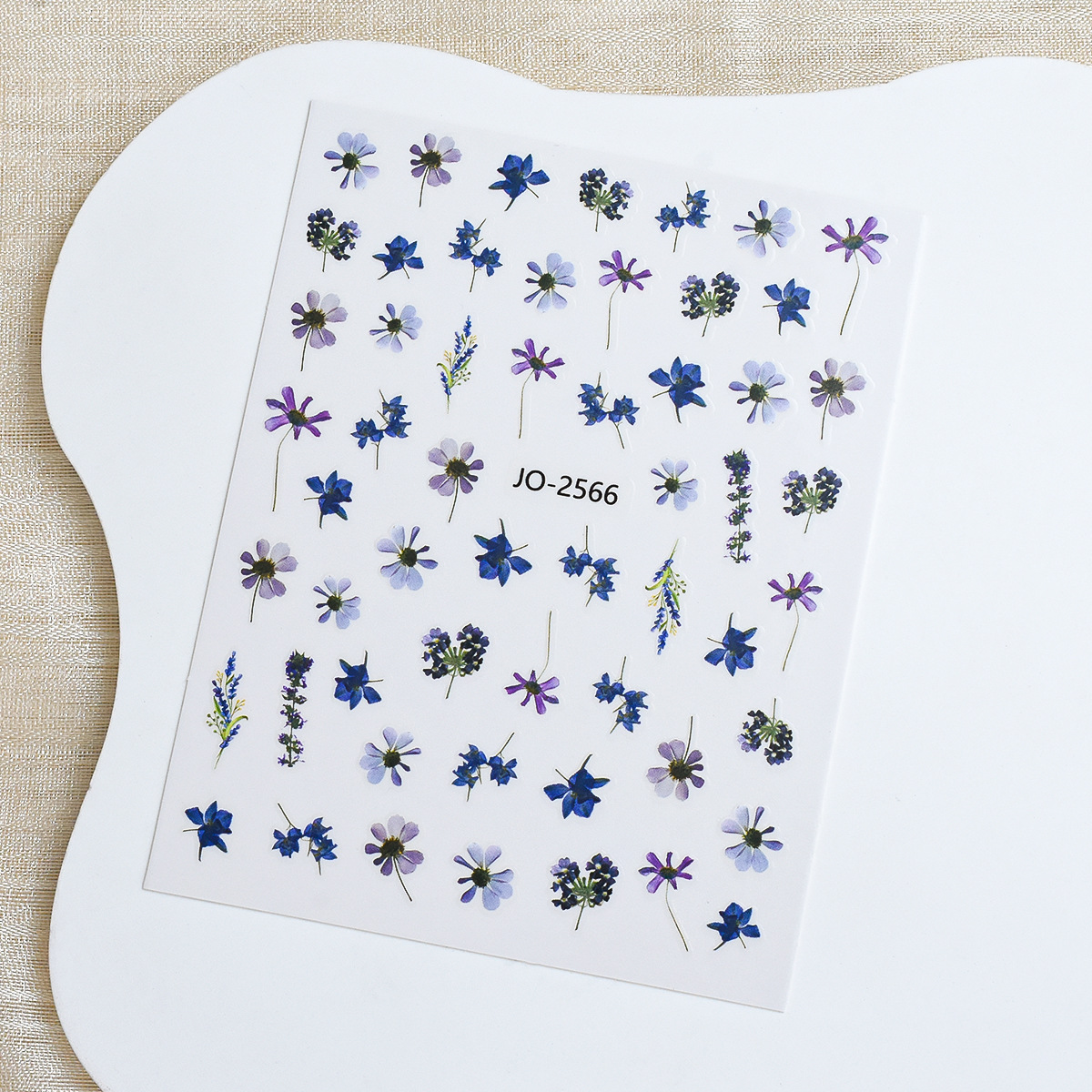 Xiaohongshu mismo estilo Pegatinas de uñas de flores japonesas Pegatinas de uñas de flores secas de hielo ultrafinas Decoración de uñas de flores artificiales