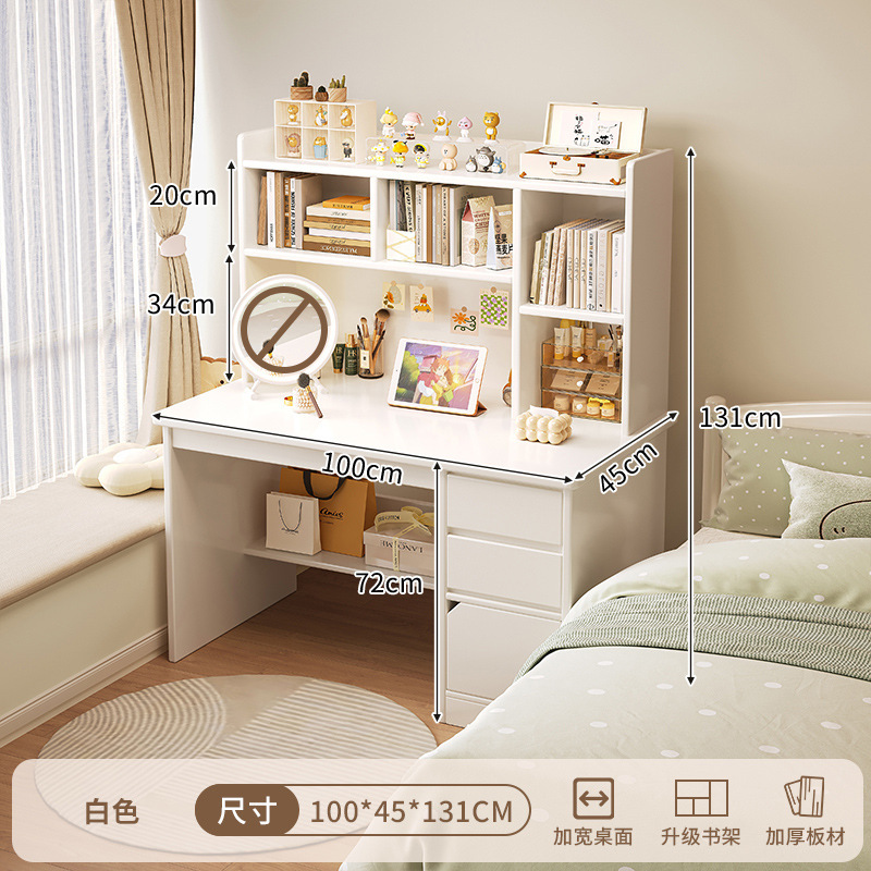 Escritorio dos en uno, escritorio de maquillaje, escritorio de computadora, tocador, dormitorio todo en uno, moderno y simple 2024 nuevo almacenamiento image 9