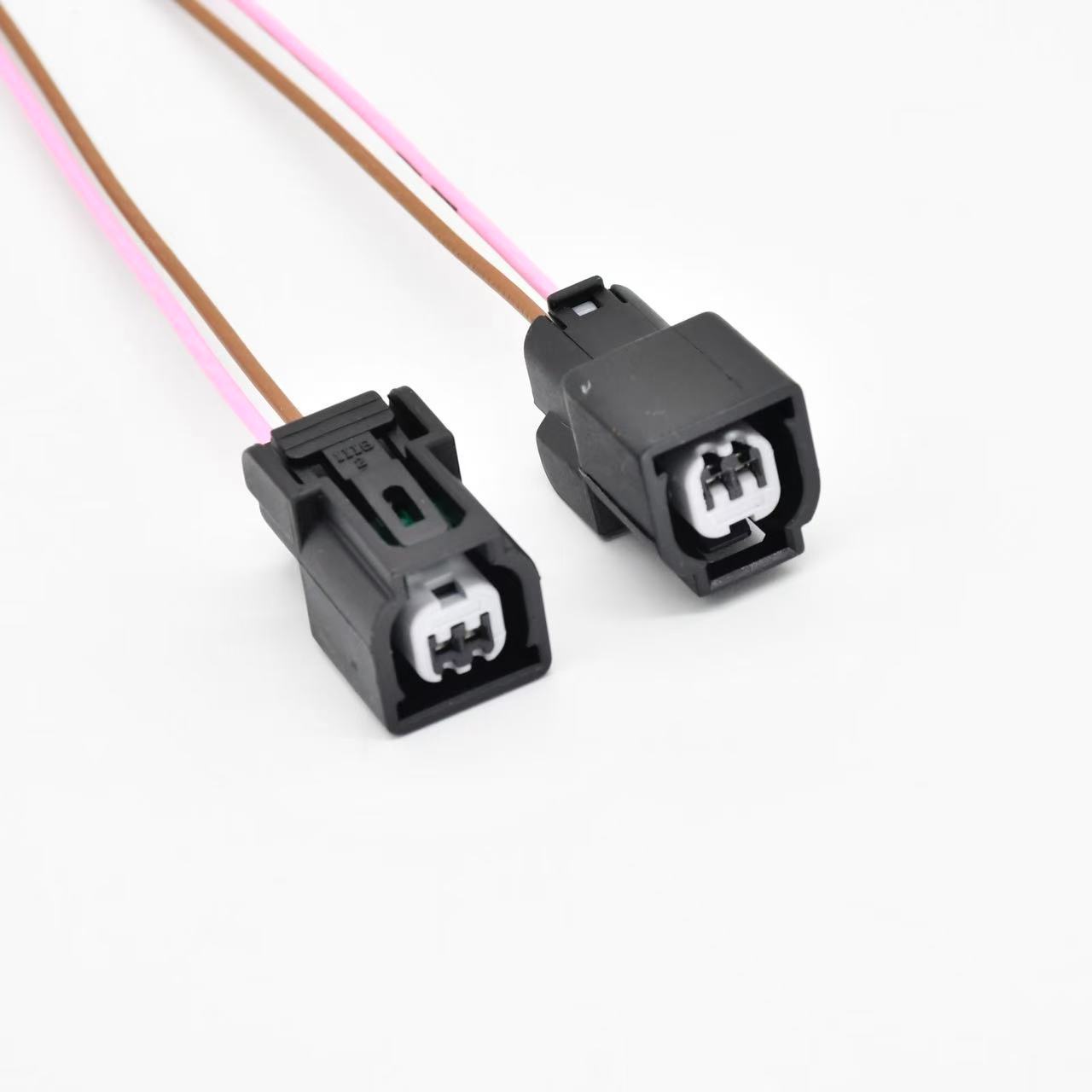 汽车连接器插件6188-5641黑色2孔0.6系列线束插头摩托喷油嘴插头