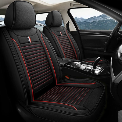 Car Seat Cover for All Seasons 2024 New Style Bag Seat Cover Linen Fabric Car Seat Cushion Surround Seat Cover