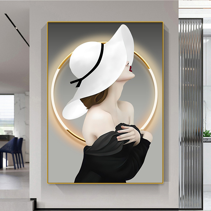 Artistic Beauty Entrance Decorative Painting Living Room Corridor Background Wall Hanging Painting Beauty Salon Bedroom Wall High-End Mural Artistic Beauty Entrance Decorative Painting Living Room Corridor Background Wall Hanging Painting Beauty Salon Bedroom Wall High-End Mural