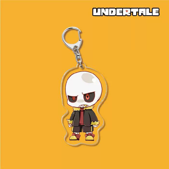 Ключодержащий брелок Undertale Frisk & Sans, акриловая подвеска около 5,5 см, кольцо из металла