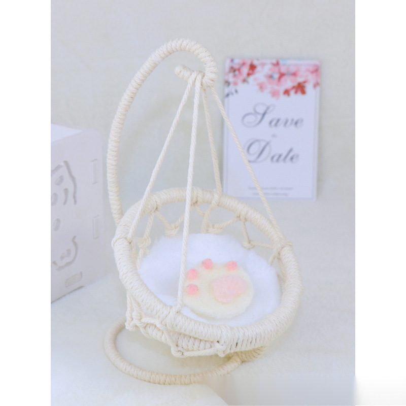 娃娃吊椅手工编织吊篮秋千娃用椅子棉花娃吊床一件包邮量大可优惠